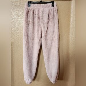 No Boundaries Pink Plush Sweat Pants Juniors Size 7-9